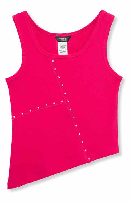 Truce Kids' Rib Stud Accent Cotton Tank