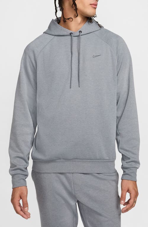 Nike Men's Primary Fleece Dri-fit Uv Pullover Performance Hoodie In Cool Grey/heather