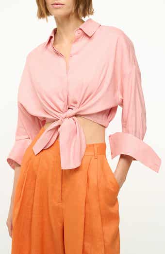 STAUD Lisa Linen Button-Up Shirt