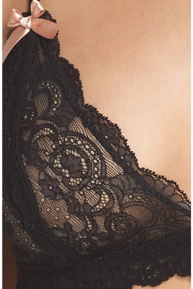 Open Seam Bralette, Alternate, color, BLACK