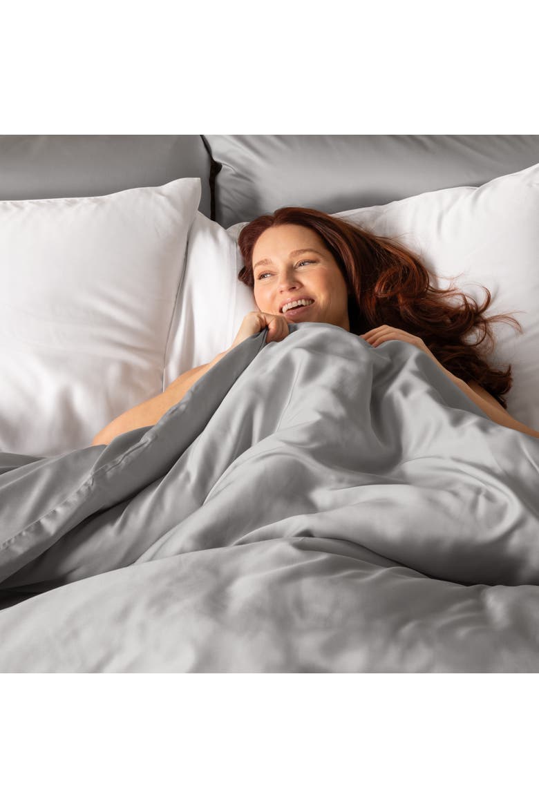 Cooling Rayon Duvet Cover Set, Alternate, color, Light Grey