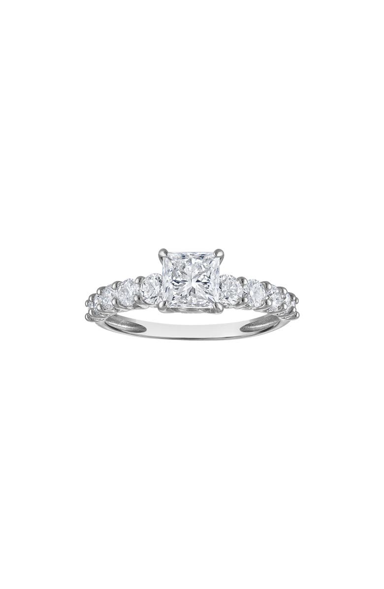 FZN <p>10K Gold Princess-Cut Lab-Grown Diamond Ring</p>, Main, color, White
