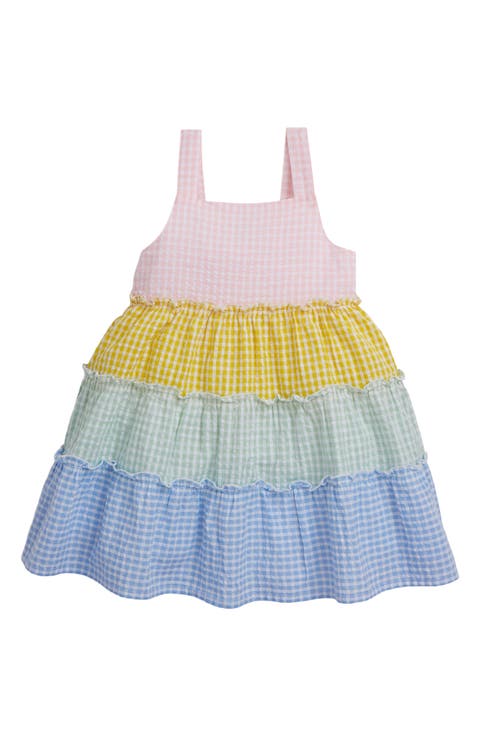 Kids' Gingham Colorblock Tiered Sundress (Toddler)