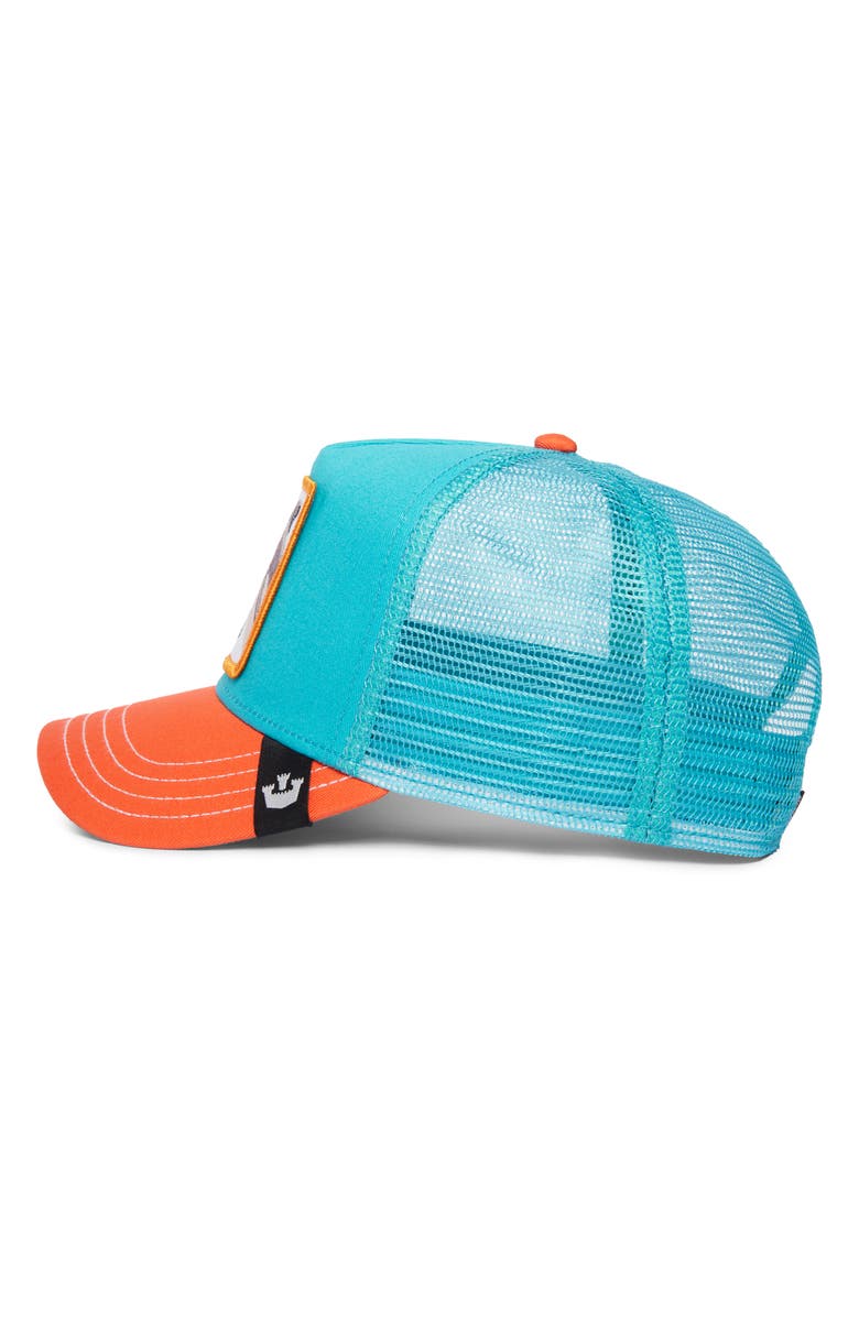 Goorin Bros. The Player Dolphin Trucker Hat, Alternate, color, Turquoise
