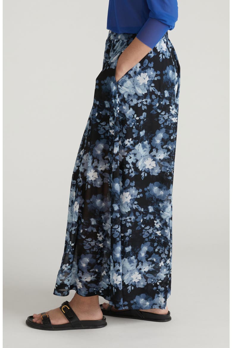 Mesh Wide Leg Pants, Alternate, color, TUMBLING BOUQUET PRINT