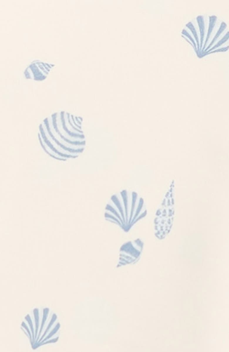 Rylee + Cru Seashells UPF 50+ Rashguard With Bottoms, Alternate, color, Natural