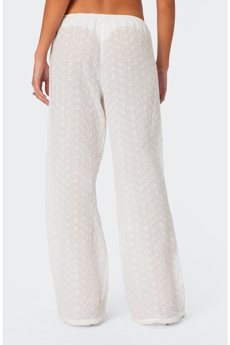 Miracle Eyelet Cover-Up Pants, Alternate, color, WHITE