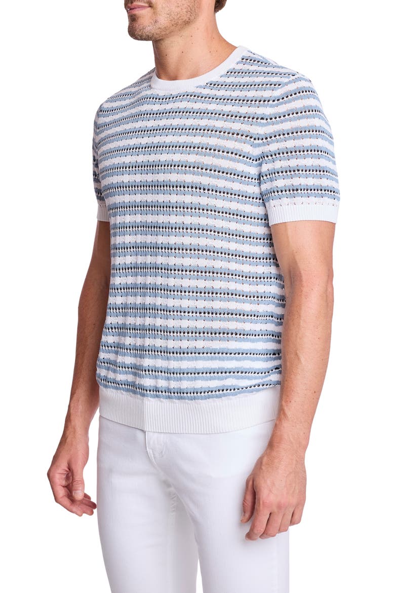 Stripe Short Sleeve Knit T-Shirt, Alternate, color, DUSTY BLUE STRIPES