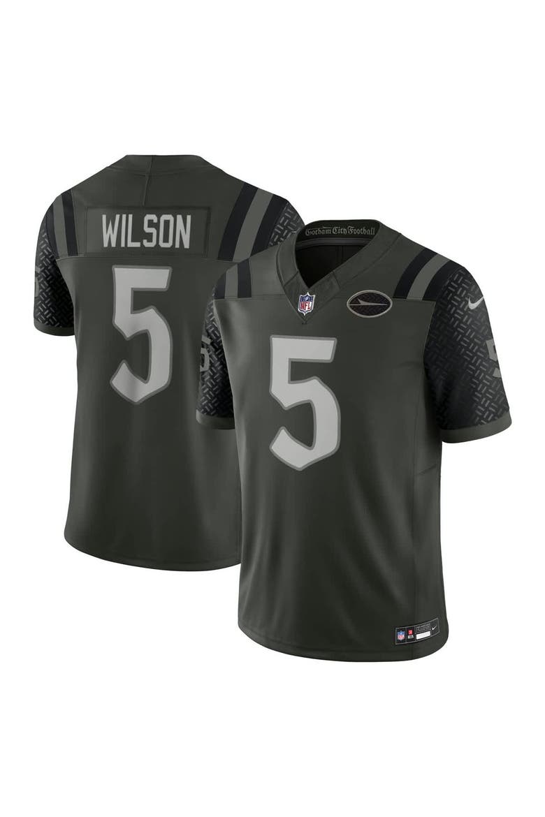 Men's Nike Garrett Wilson Gotham Green New York Jets 2025 Rivalries Collection Limited Jersey, Main, color, Green