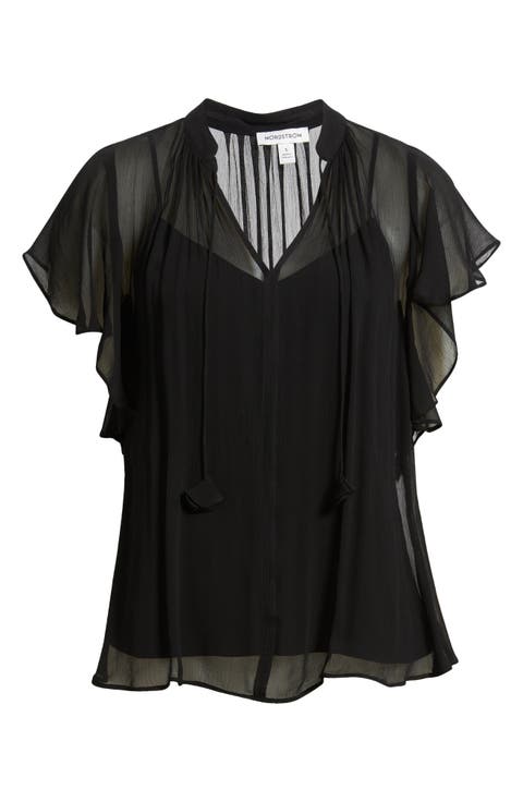Crinkle Chiffon Top