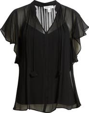 Nordstrom Crinkle Chiffon Top