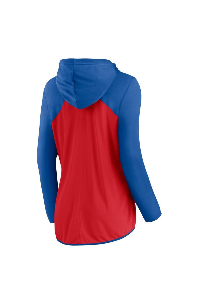 FANATICS Women's Fanatics Red/Royal New York Giants Script Full-Zip Hoodie, Alternate, color, Red
