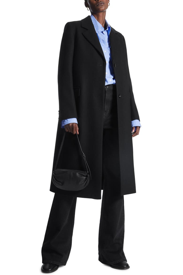 Wool Blend Coat, Main, color, BLACK