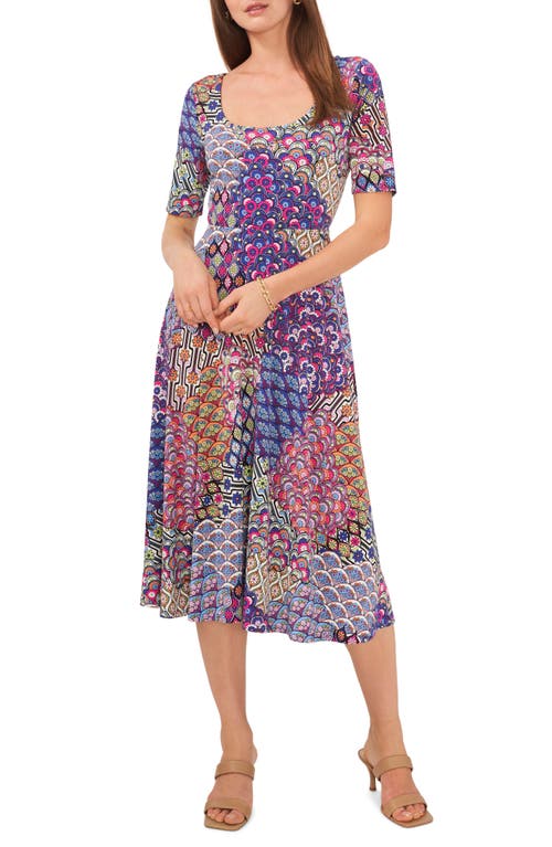 Chaus Mixed Print A-line Midi Dress In Multi