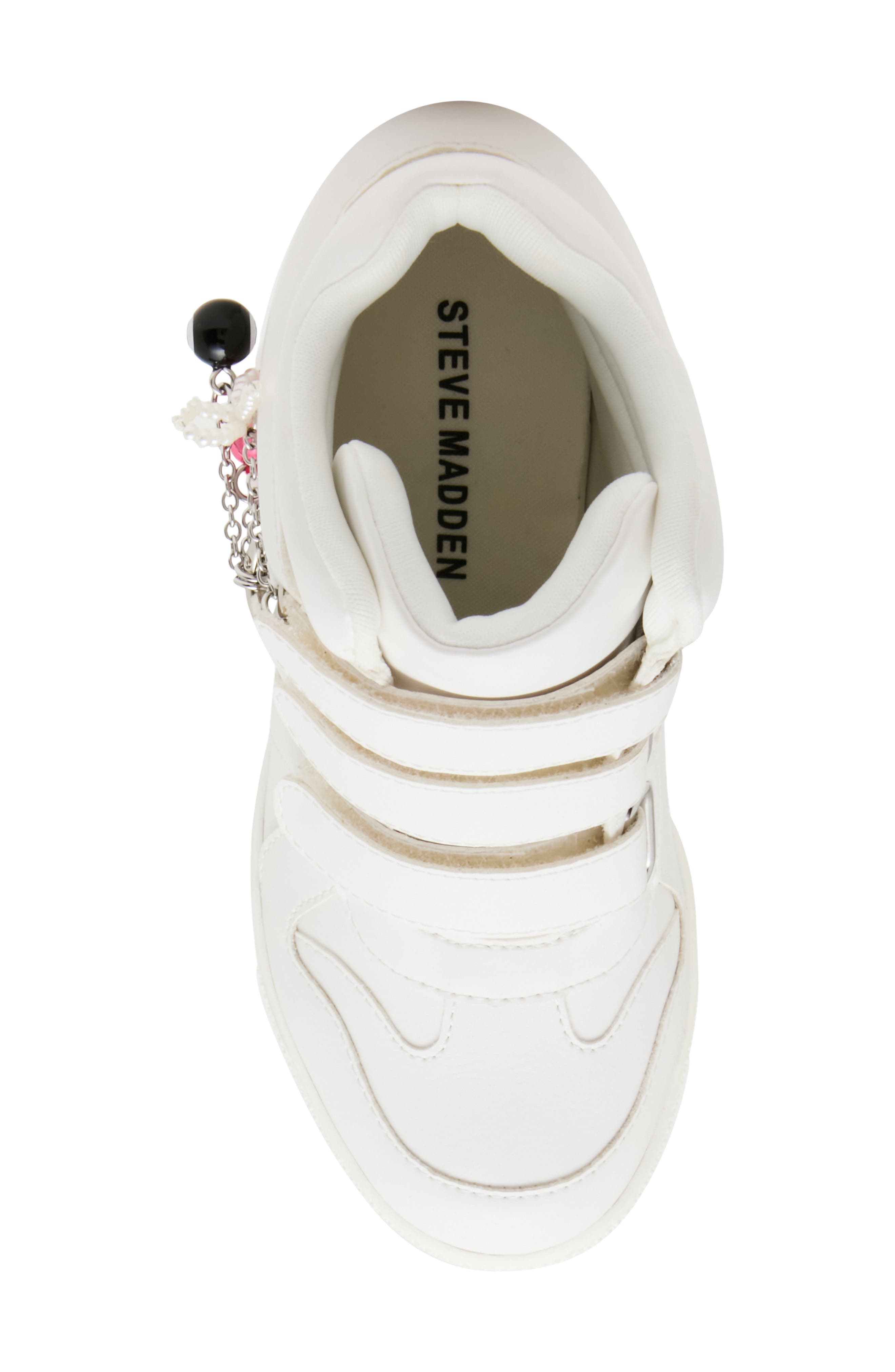 Kids' Jmavis High Top Wedge Sneaker, Alternate, color, WHITE