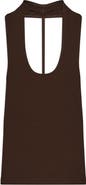 Helmut Lang Stretch Cotton Halter Tank