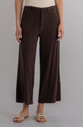 KUT from the Kloth Topaz High Waist Crop Wide Leg Linen Blend Pants