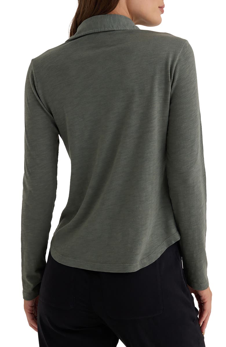 Bella Dahl Cotton Knit Button-Up Shirt, Alternate, color, Fernwood