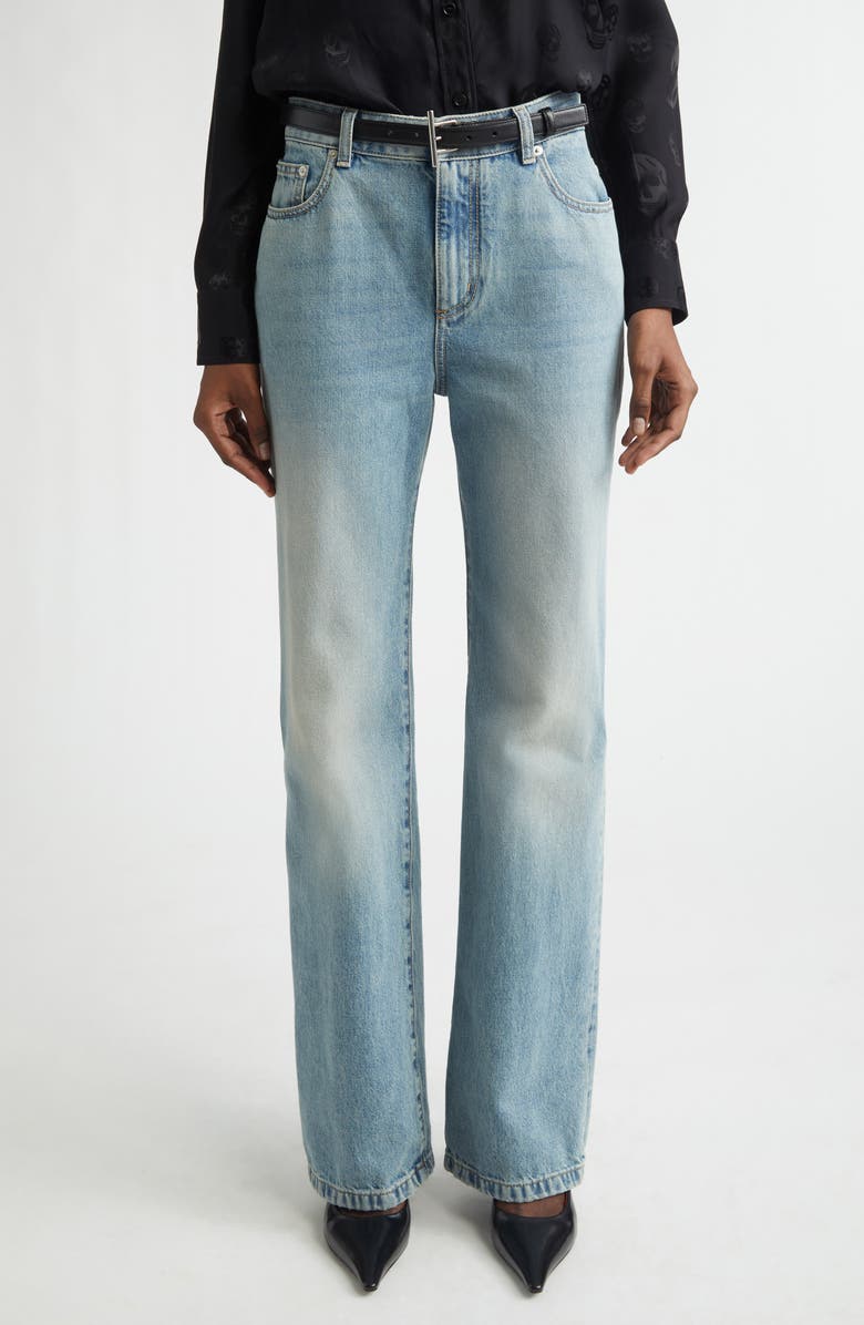 McQueen Straight Leg Jeans, Main, color, Royal
