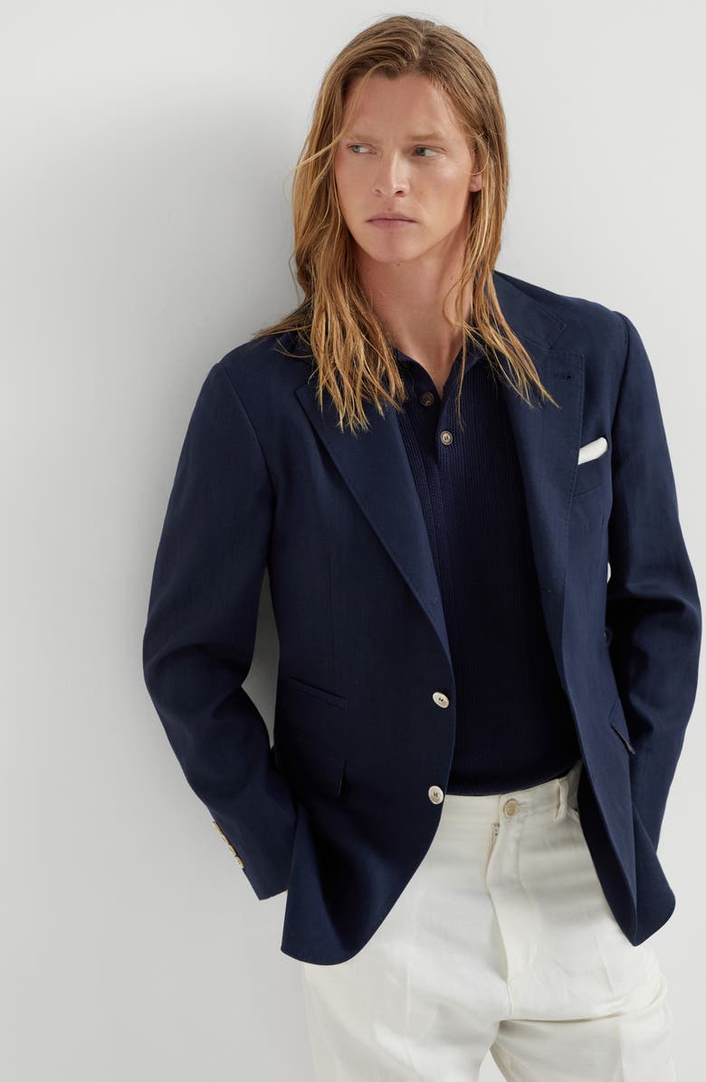 Brunello Cucinelli Linen deconstructed blazer, Alternate, color, 