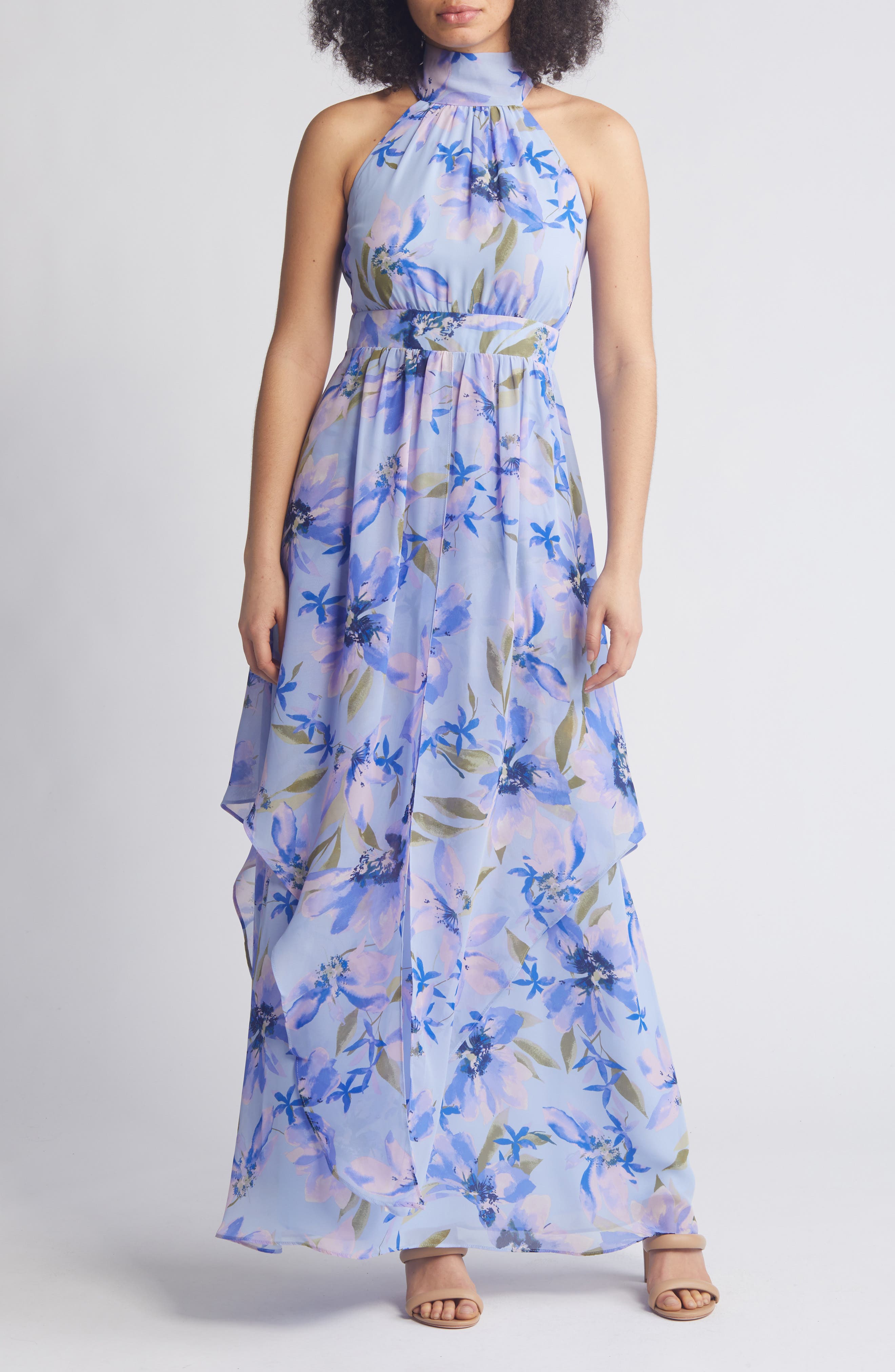 eliza j halter maxi dress Eliza J Print floral print halter Maxi Dress ( Size 16)