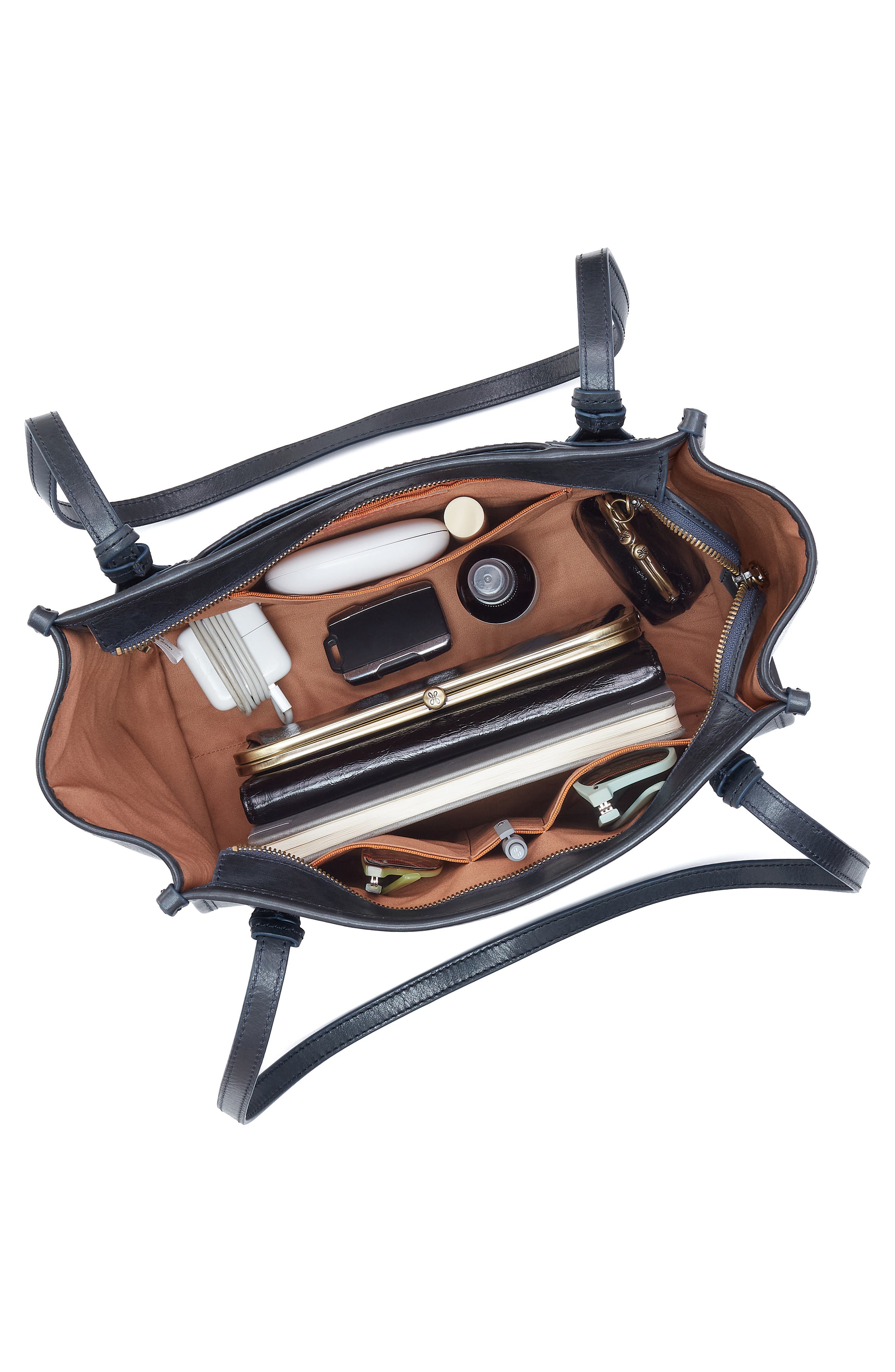 Small Expedition Leather Tote, Alternate, color, NAVY HORIZON