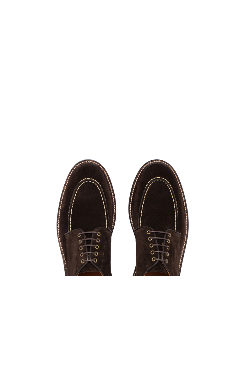 Grant Stone Moc Toe Derby, Alternate, color, Espresso Suede