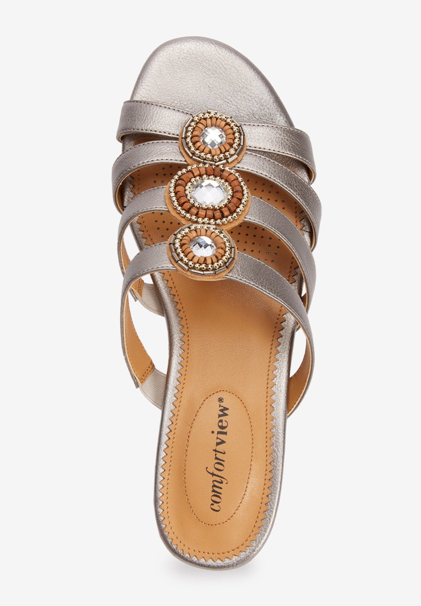 Comfortview The Talia Mule, Alternate, color, Gunmetal