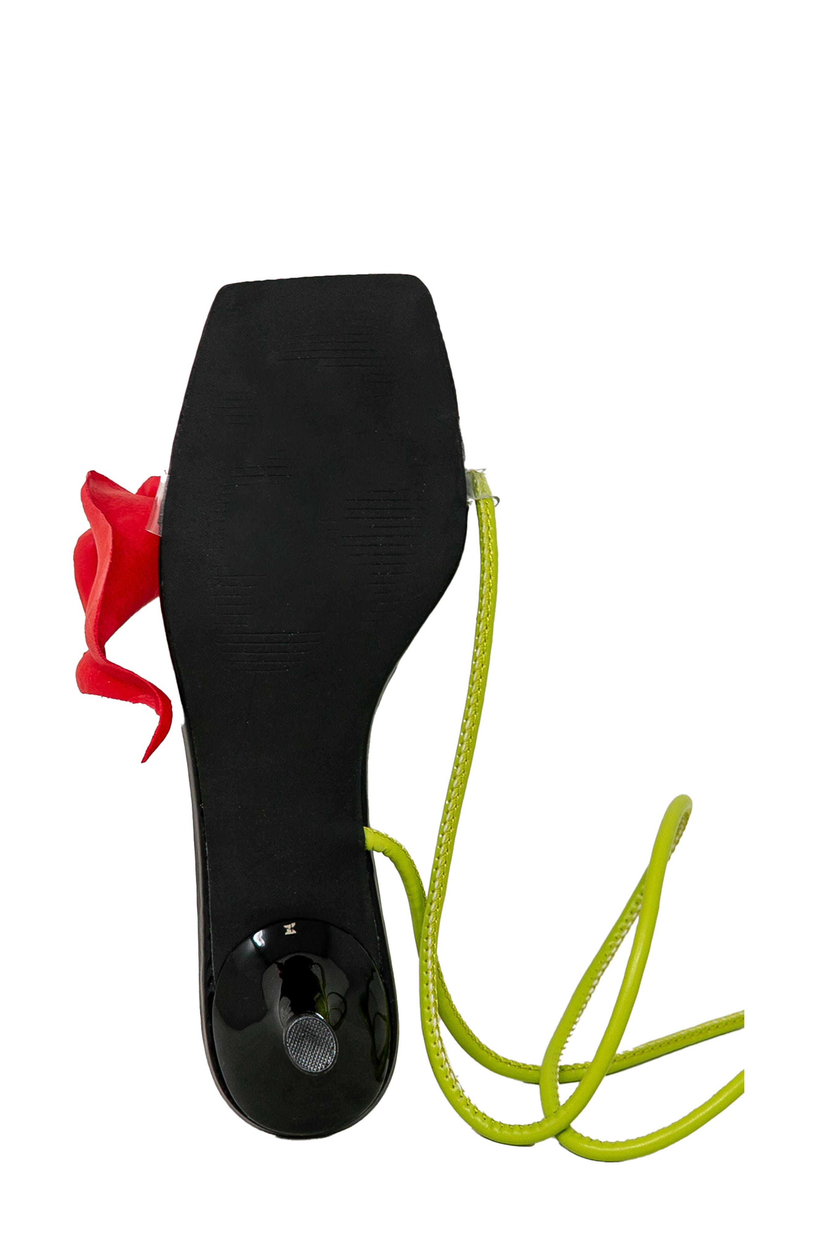 Calla Lily Sandal, Alternate, color, BLACK