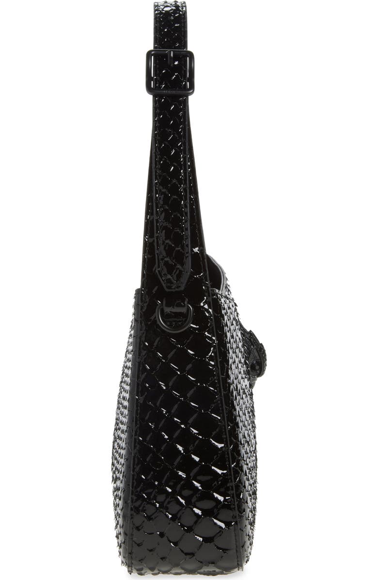 Kurt Geiger London Bond Croc Embossed Leather Shoulder Bag, Alternate, color,