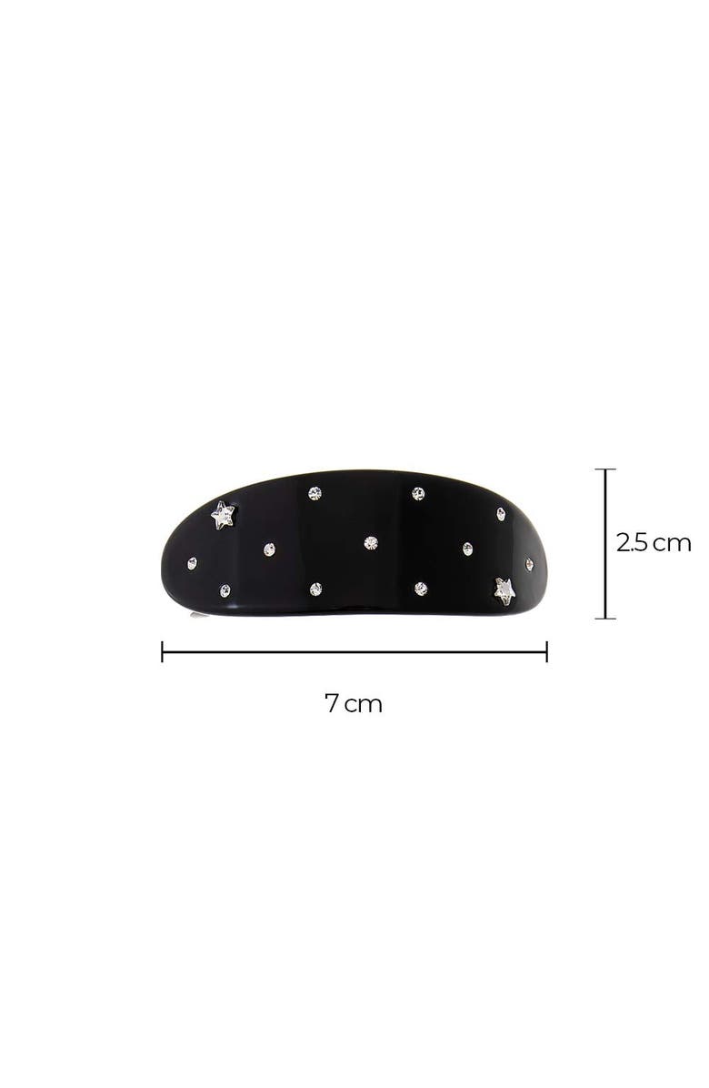BY ADINA EDEN Celestial Scattered Wide Hair Barrette, Alternate, color, Black