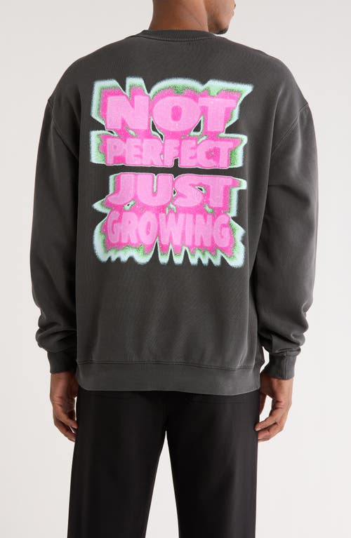 Santo Studio Santo Blur Oversize Stretch Fleece Crewneck Sweatshirt In Black