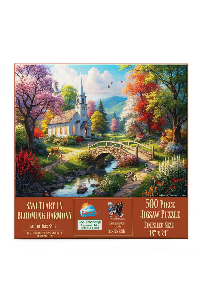 Sanctuary in Blooming Harmony 500 piece Jigsaw Puzzle for Adults, Alternate, color, Multicolor