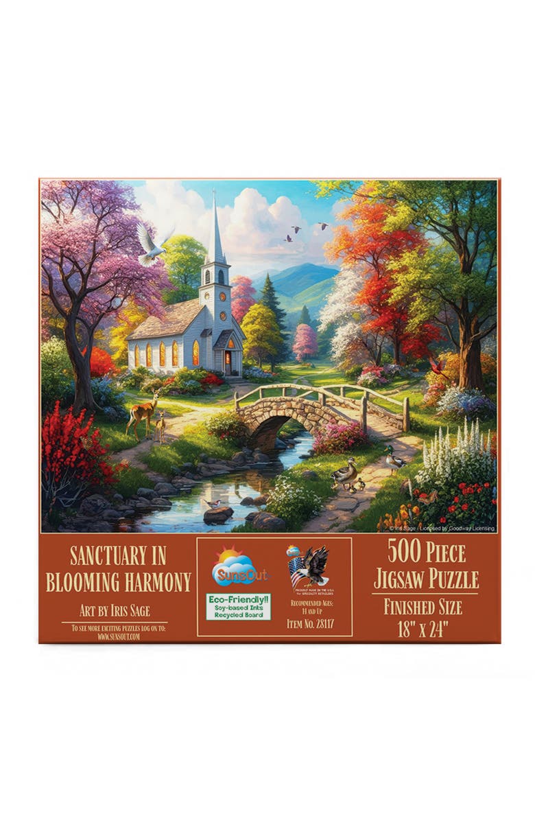 Sunsout Sanctuary in Blooming Harmony 500 piece Jigsaw Puzzle for Adults, Alternate, color, Multicolor