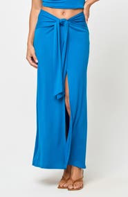 LSPACE Moonlit Tie Front Midi Skirt Cover-Up