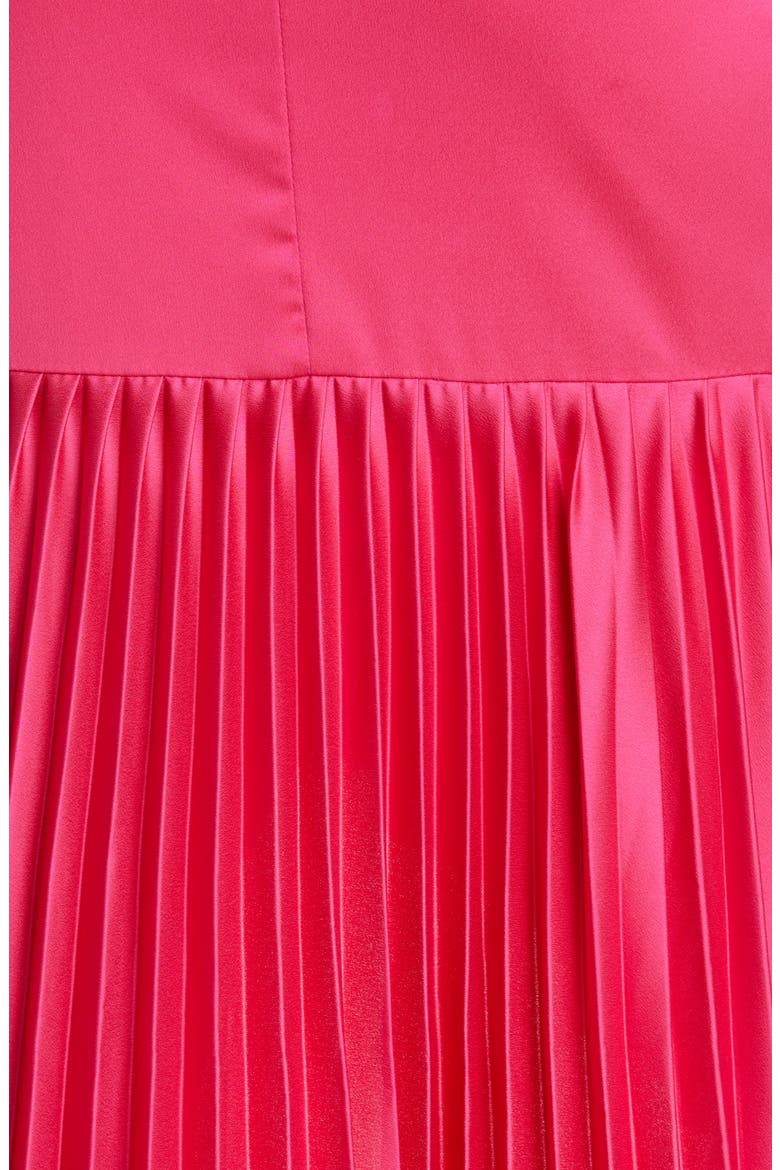 Izamal Asymmetrical High/Low Satin Cocktail Dress, Alternate, color, HOT PINK