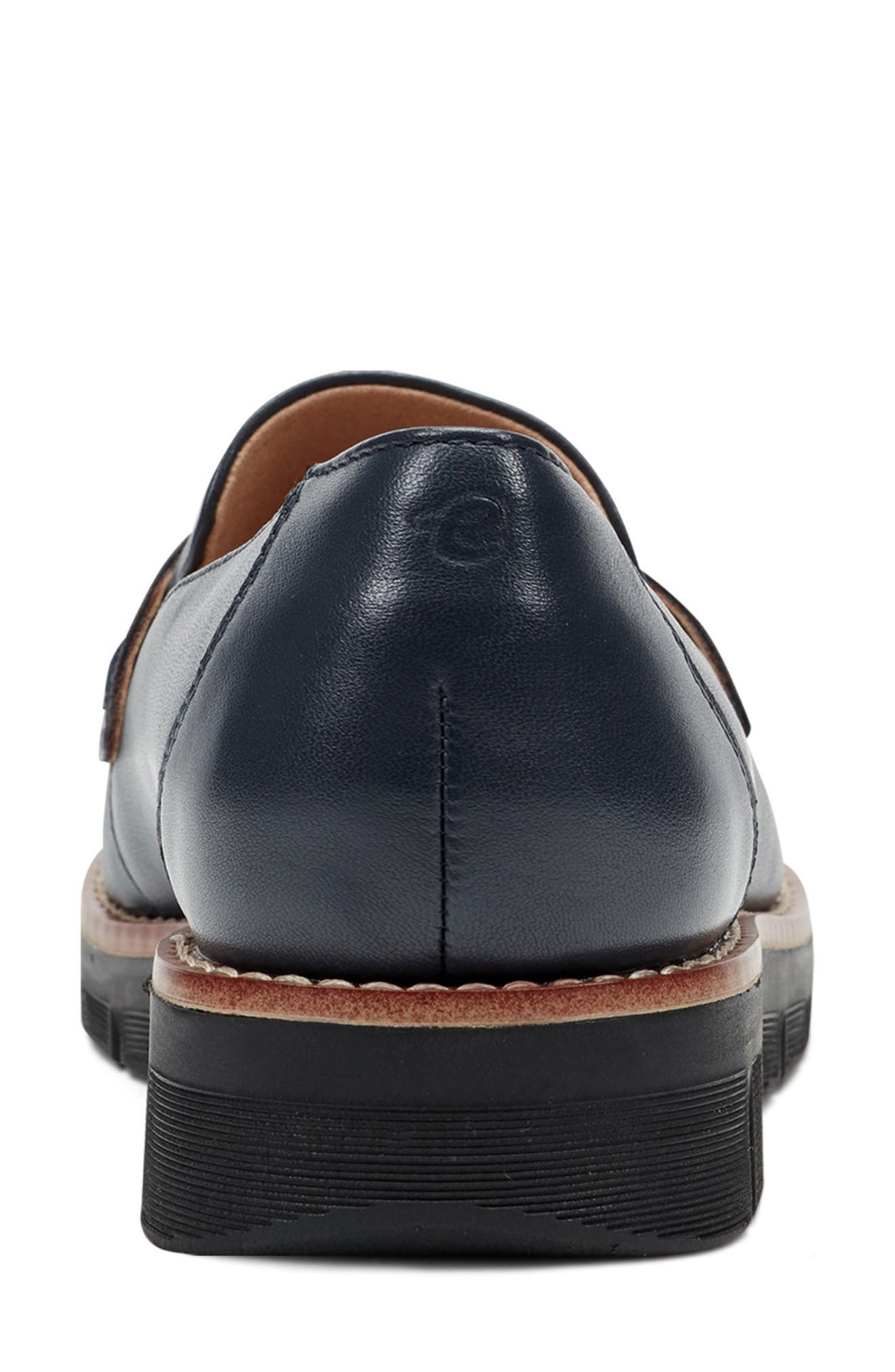 Velia Penny Loafer, Alternate, color, DARK BLUE LEATHER