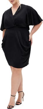 City Chic Braelynn Flutter Sleeve Dress