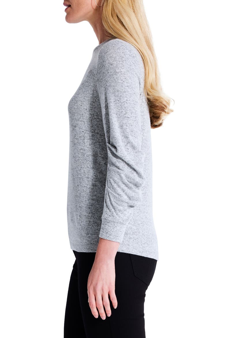 Sweet Dreams Ruched Sleeve Top, Alternate, color, GREY MIX