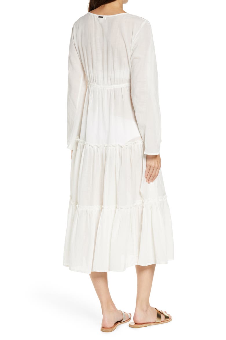x The Salty Blonde Wanderlust Long Sleeve Cover-Up Maxi Dress, Alternate, color, COOL WIP