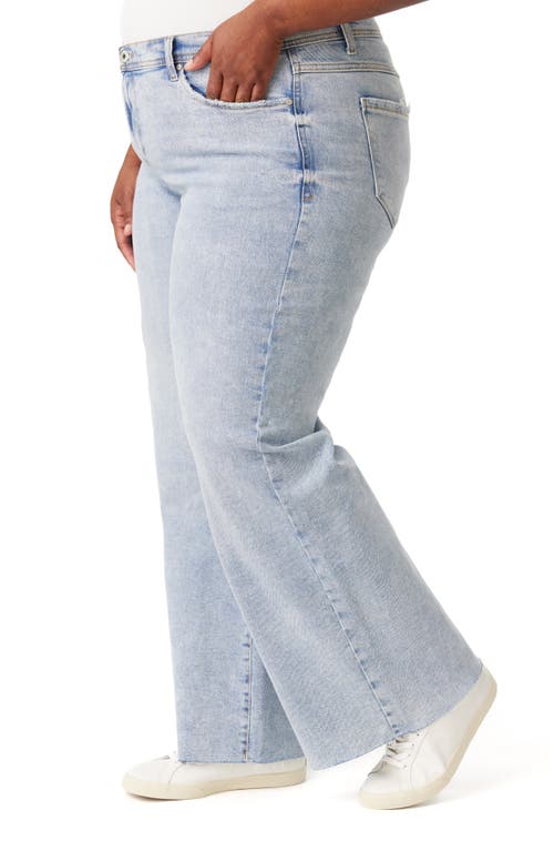 Kensie Kaya High Waist Wide Leg Jeans In Blue