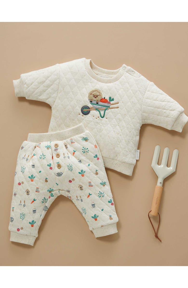 Purebaby Quilted Track Set, Alternate, color, Veggie Patch Print