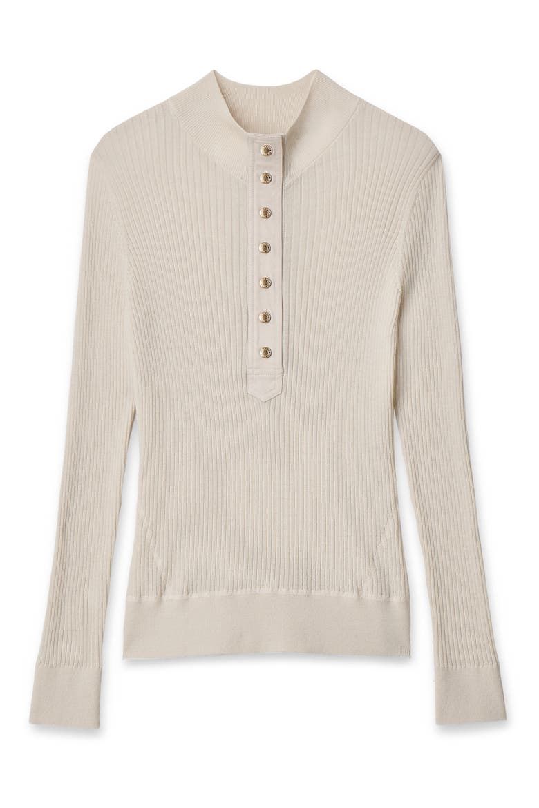 Lucy Henley Wool Sweater, Alternate, color, IVORY