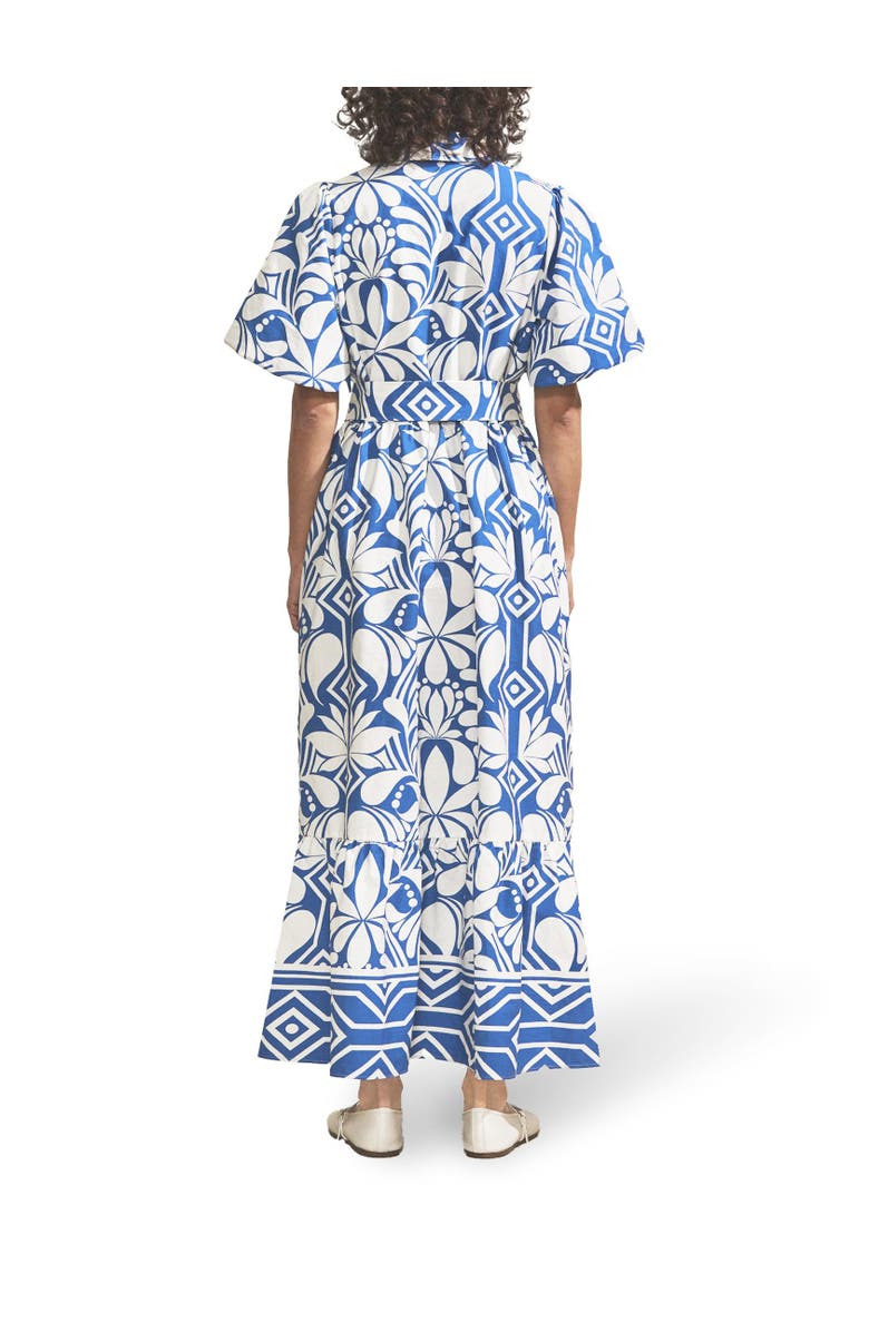 Ro&Zo Tile Printed Cotton Shirt Dress, Alternate, color,