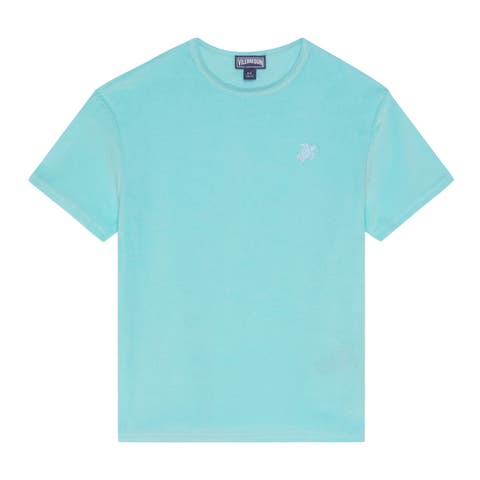 Kids Terry T-shirt Embroidered Turtle