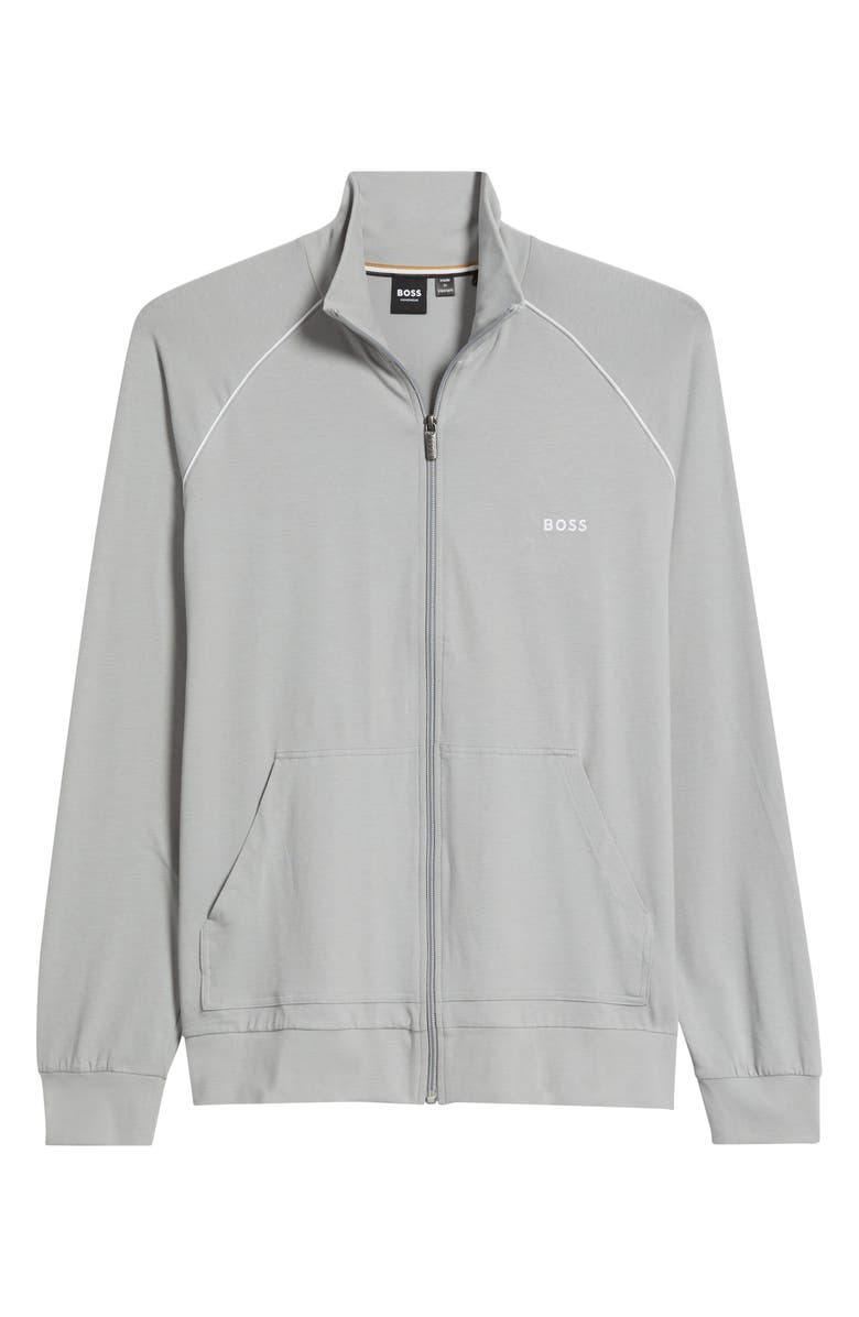 BOSS Mixmatch Z Knit Jacket, Alternate, color, Light/ Pastel Grey
