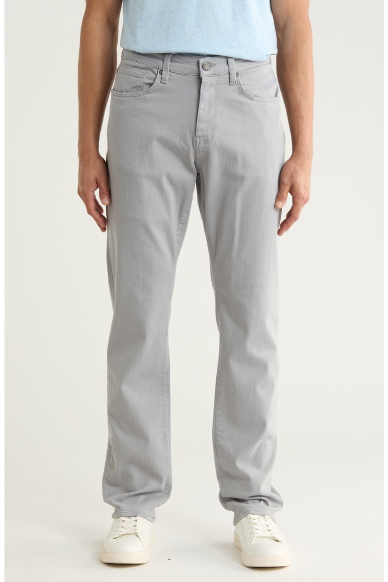 Zach Straight Leg Twill Pants, Main, color, MISTY GREY OCEAN CITY