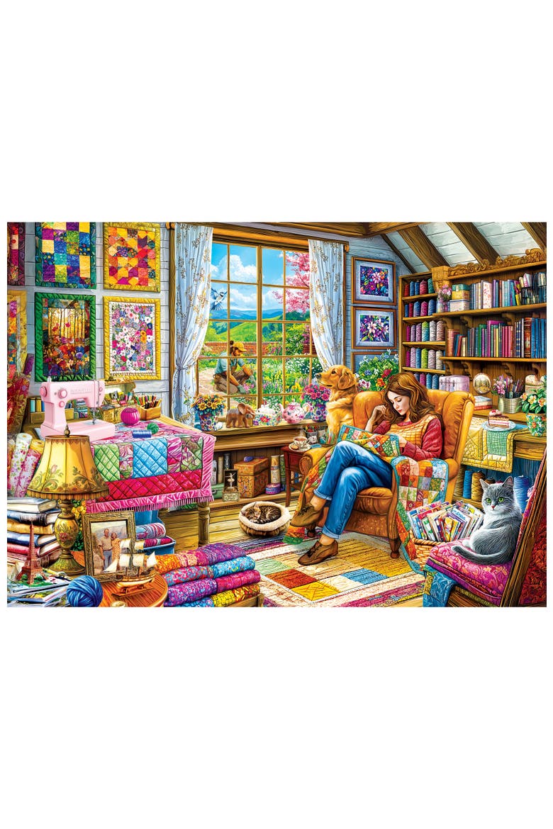Quilts & Cucumbers 500 Piece Puzzle, Alternate, color, Multicolor
