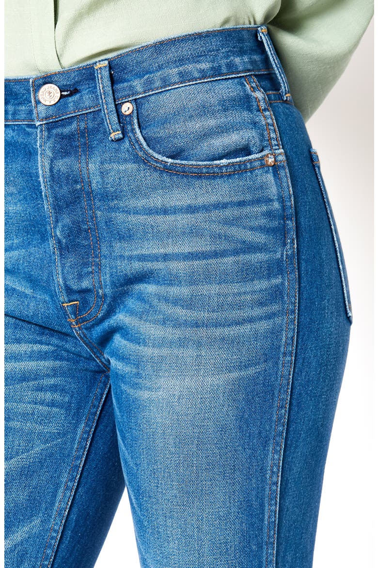 Eve Distressed High Waist Slim Crop Straight Leg Jeans, Alternate, color, AGRA
