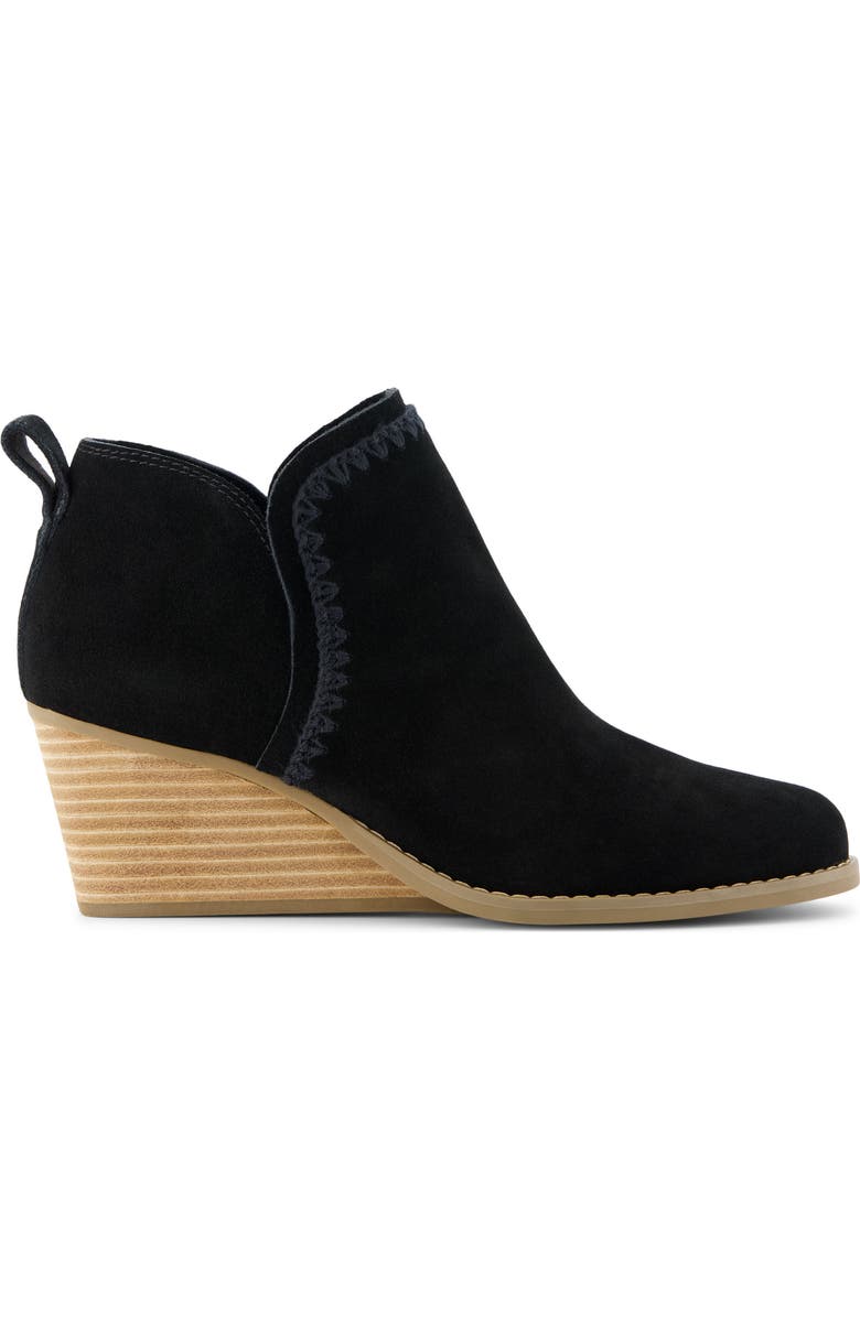 TOMS Kaia Wedge Bootie, Alternate, color, Black